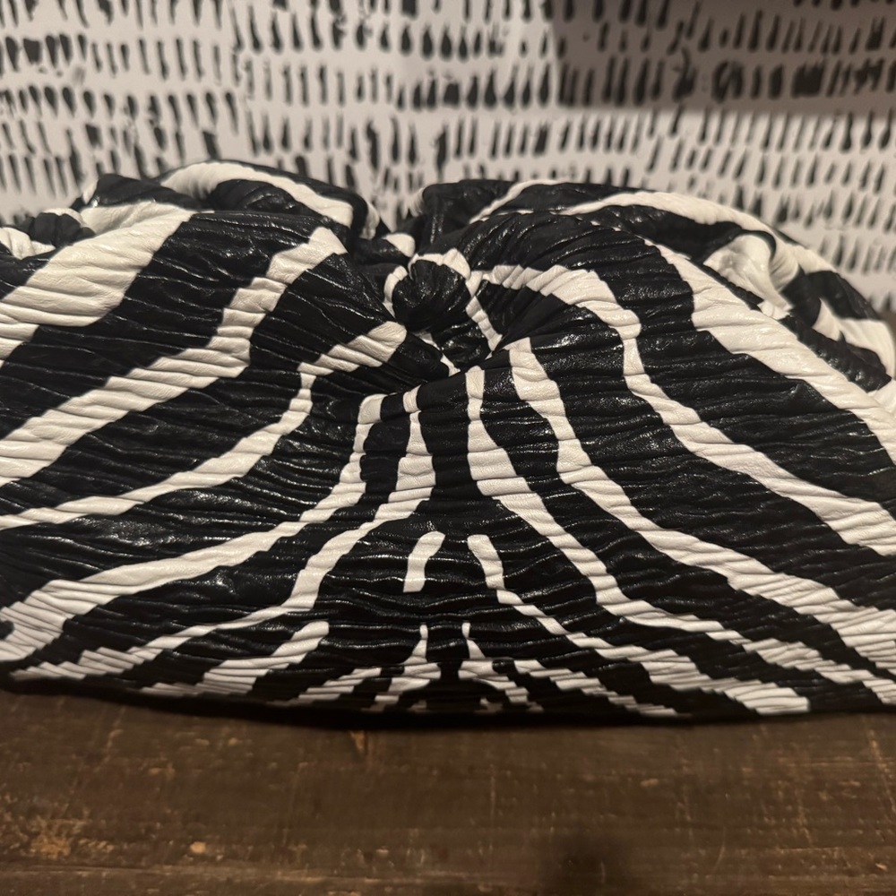 Bottega Veneta Zebra Leather Large Cluch. RARE.